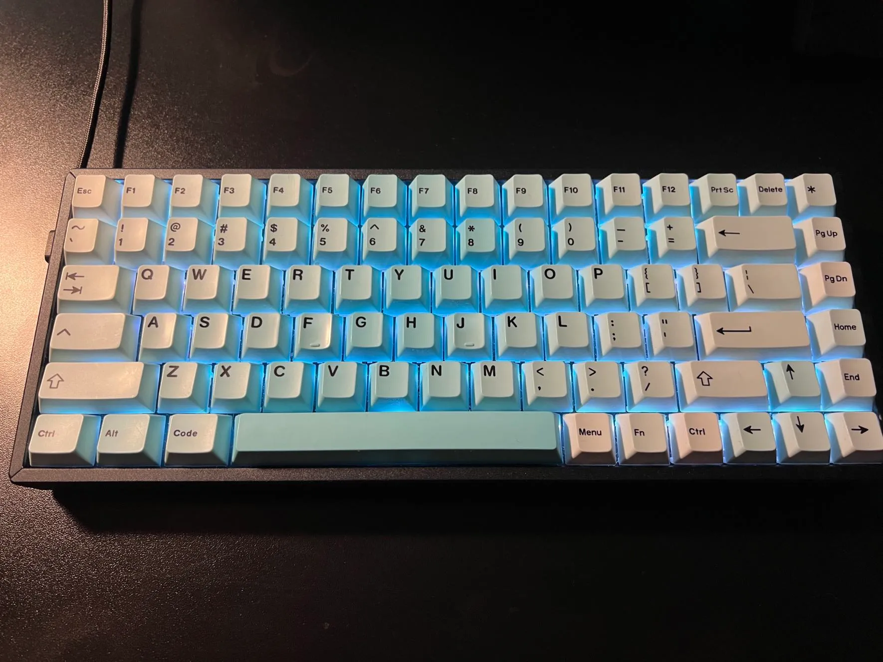 My Keychron K2 with Ocean Wave keycap set