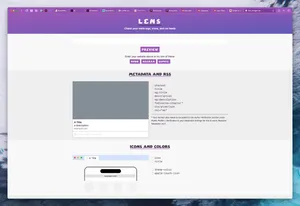 Lens - Check your meta tags, icons, and rss feeds