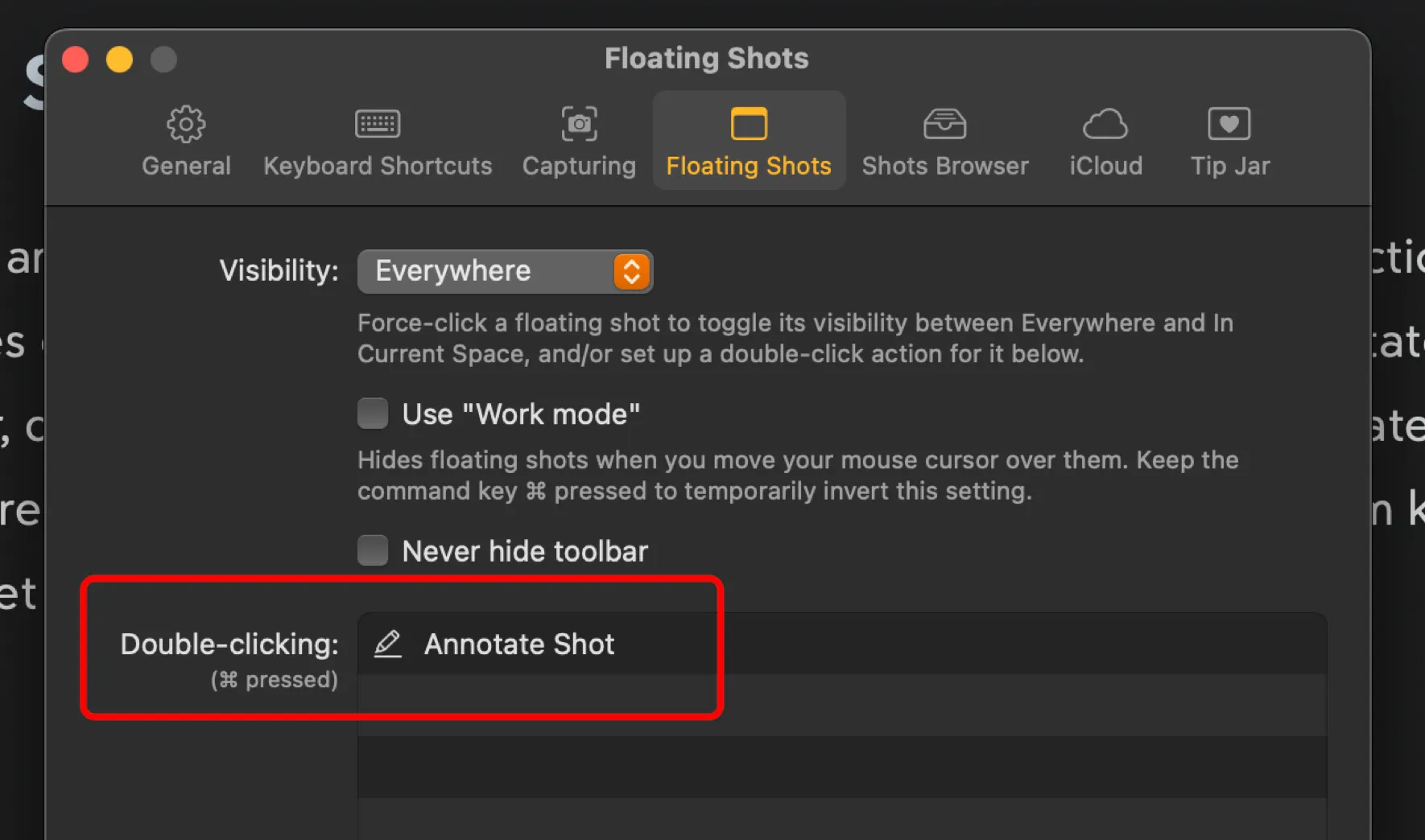 ScreenFloat Double-Click Annotate Workflow