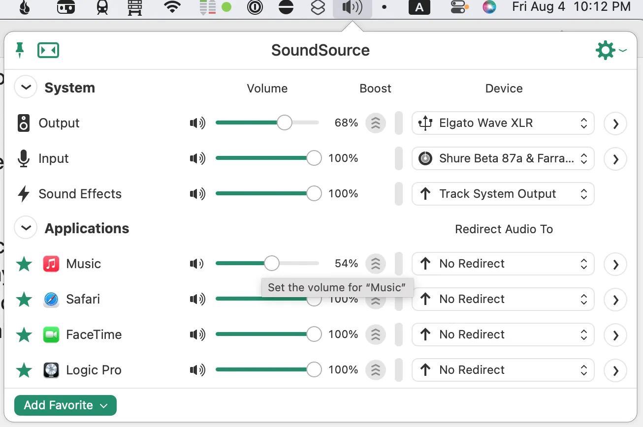SoundSource System Audio Settings
