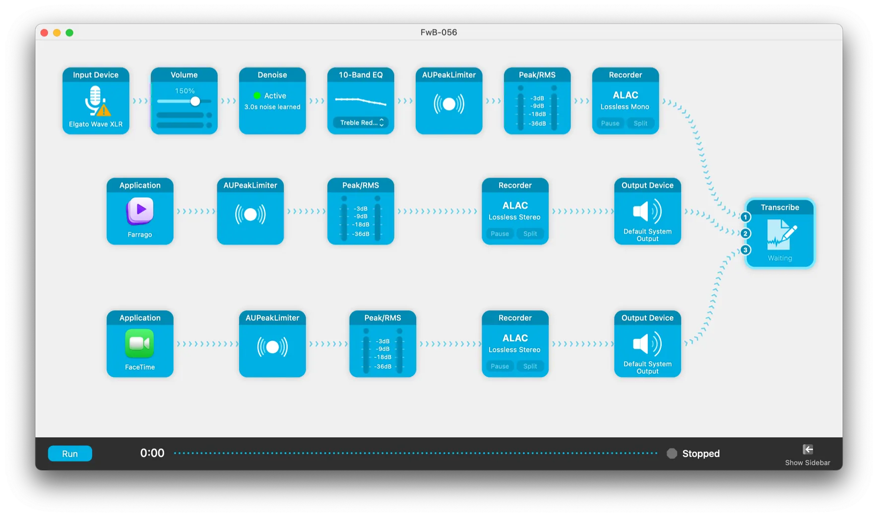 Audio Hijack Transcript Block