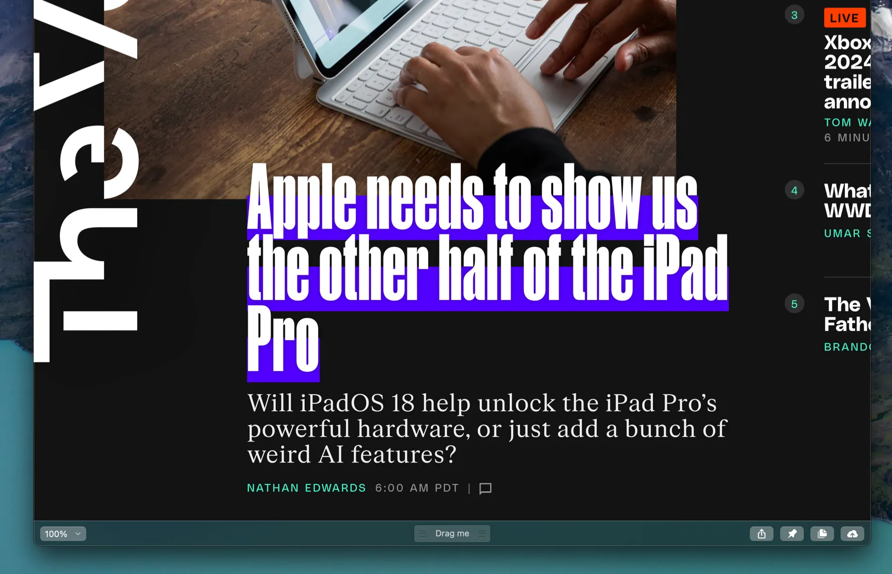 The Verge Screen Shot