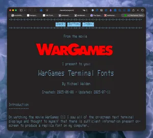 -=:[ WarGames Terminal Fonts ]:=-
