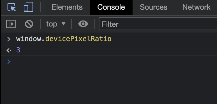 iPhone 12 Pro window device pixel ratio