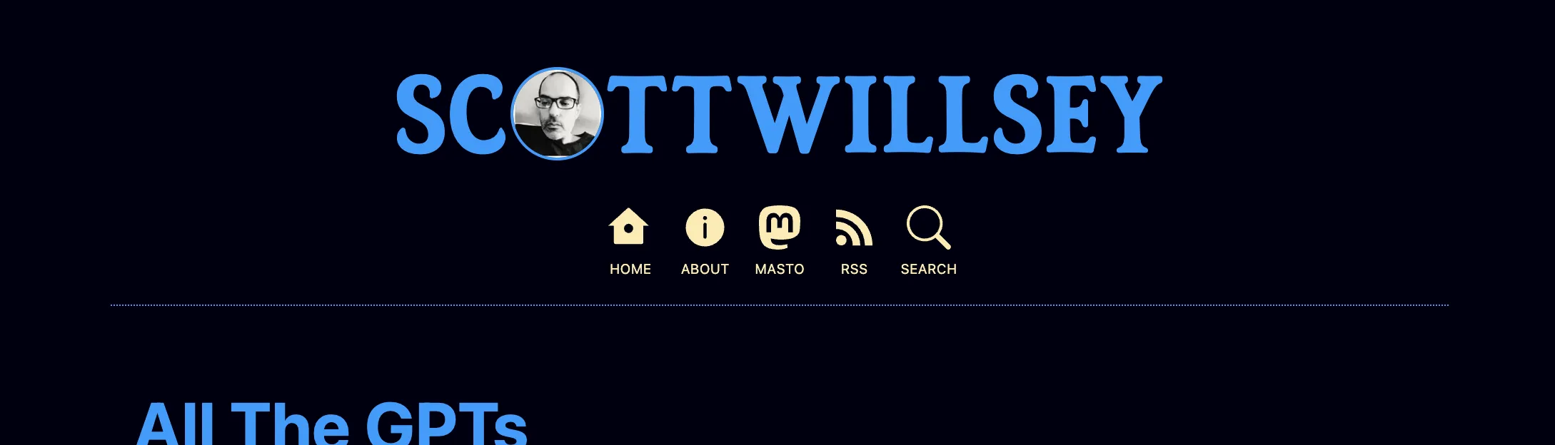 Site with persistent side menu