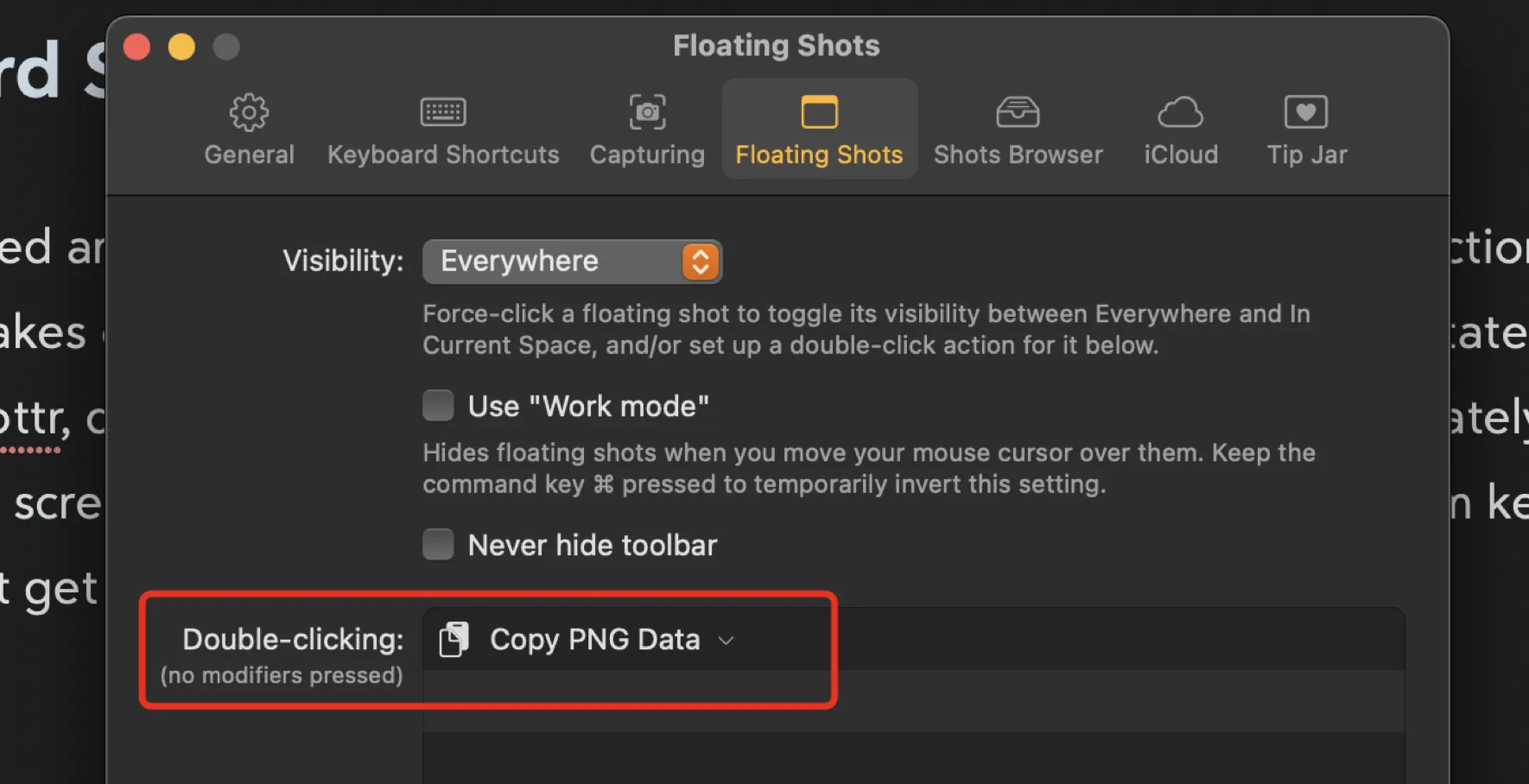 ScreenFloat Double-Click Copy Workflow