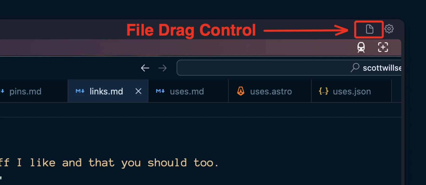 ScreenFloat Drag and Drop Control