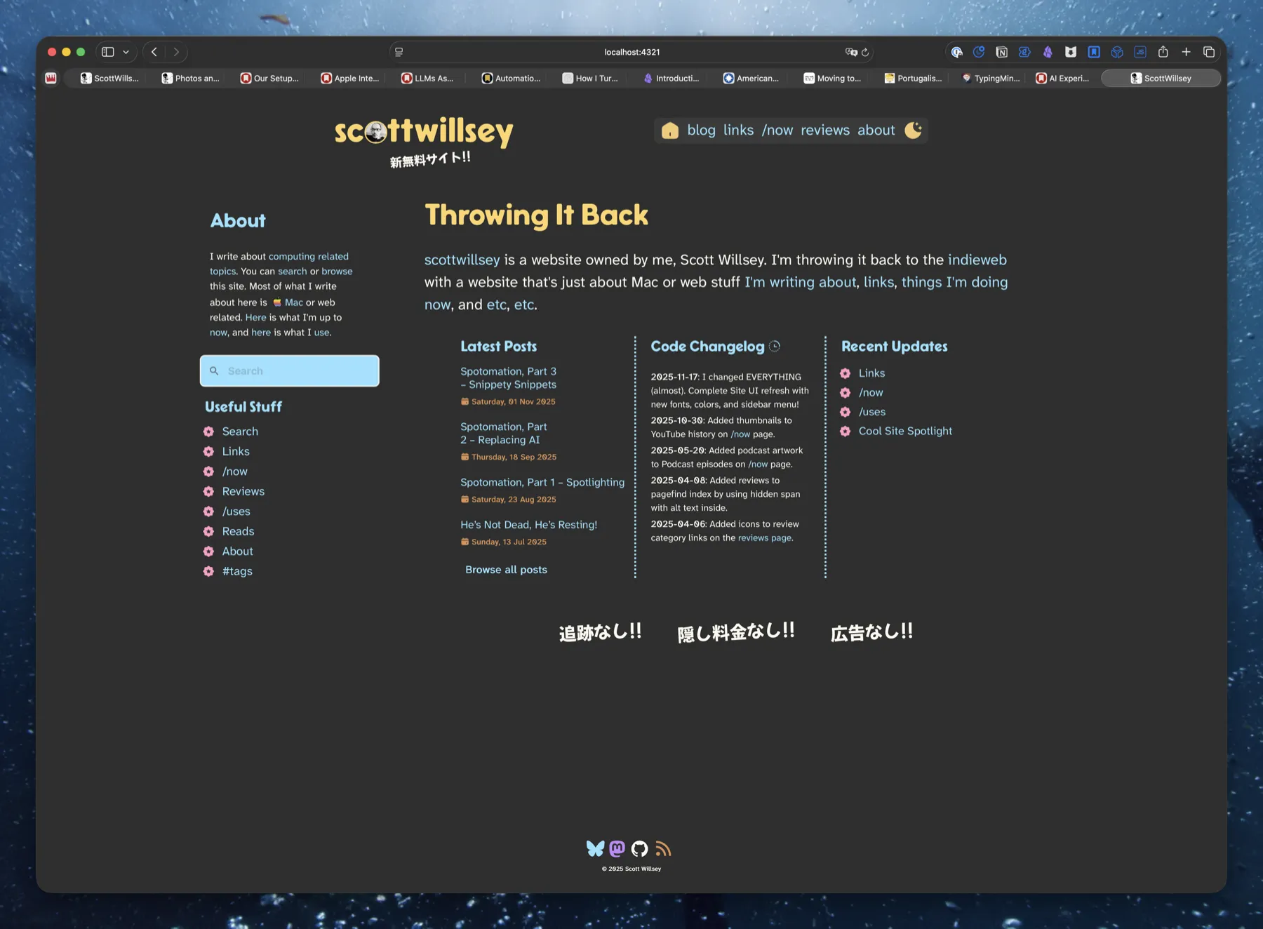 Redesigned Home Page (Dark)